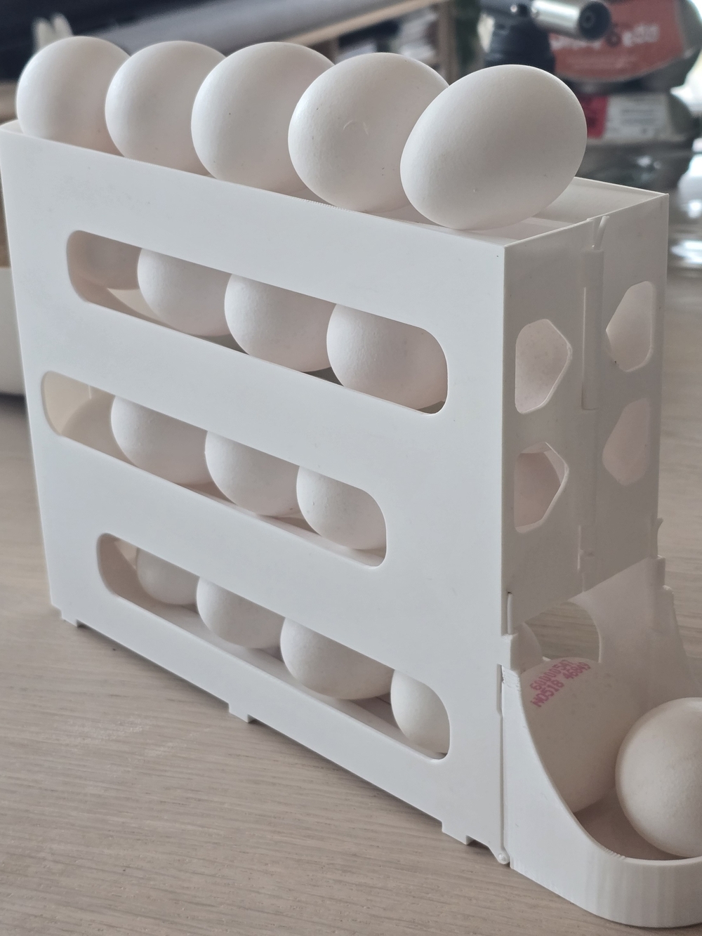Blue Egg Storage Rack - Stackable Kitchen Organizer - Picture 2 of 6